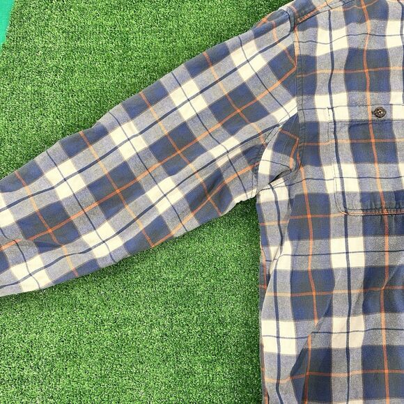 Duluth Trading Co Men's Flannel Shirt Blue Size 2XL Plaid Button Down Pockets - Picture 7 of 16